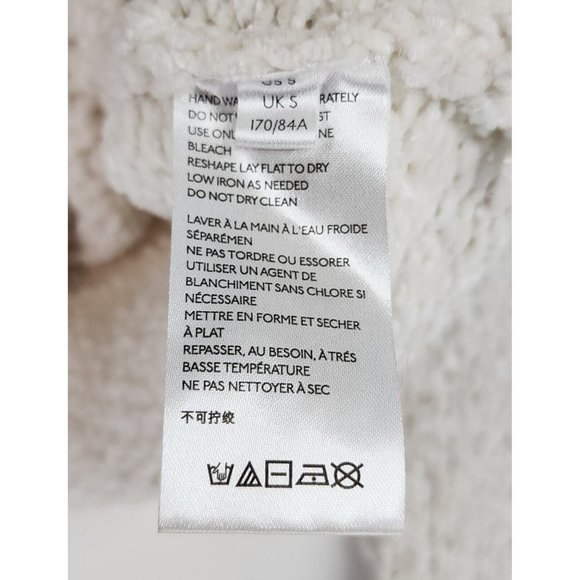 Urban Outfitters Sweater Womens Small Ivory Preppy Chunky Knit Crop Pull Over - Picture 10 of 11